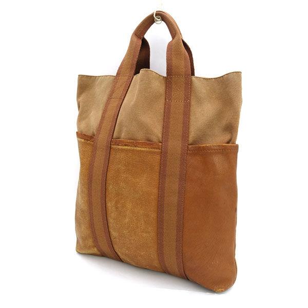 HERMES / エルメス □フールトゥ カバス ハンドバッグ ハーフレザー