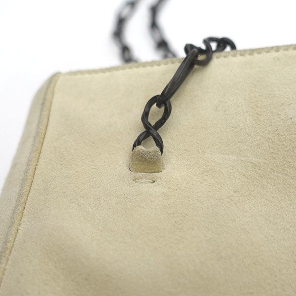 PRADA / プラダ ■チェーンショルダー　バッグ　スエード　ベージュ B7345 ブランド【バッグ/バック/BAG/鞄/カバン】 【中古】 PRADA / プラダ □チェーンショルダー バッグ スエード ベージュ B7345