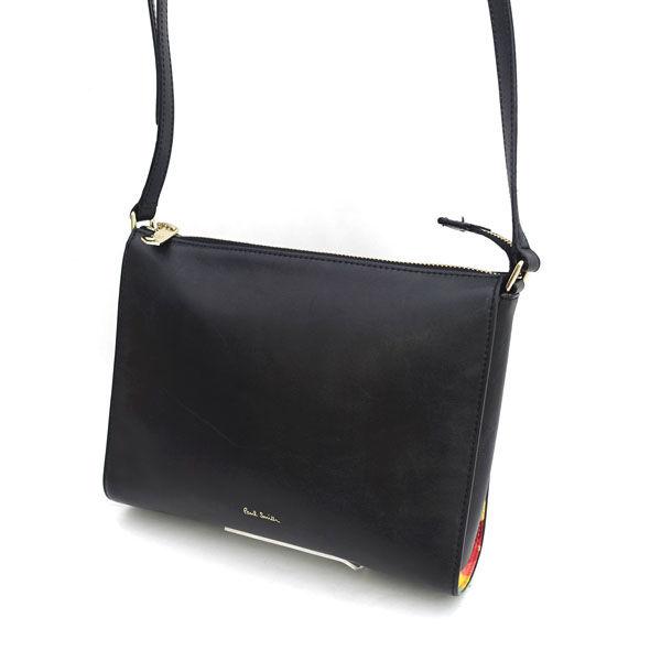 Paul Smith / ポールスミス ■ショルダーバッグ　レザー　ブラック　マルチカラー ブランド【バック/BAG/鞄/カバン】 【中古】