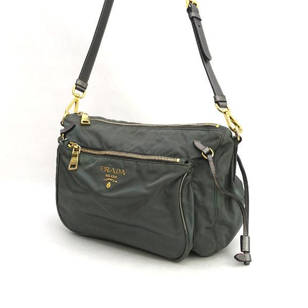 PRADA / プラダ ■ショルダーバッグ　クロスボディ　グリーン　ナイロン BT0689 ブランド【バック/BAG/鞄/カバン】 【中古】