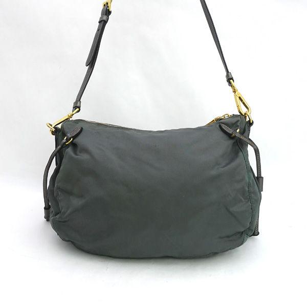 PRADA / プラダ □ショルダーバッグ クロスボディ グリーン ナイロン