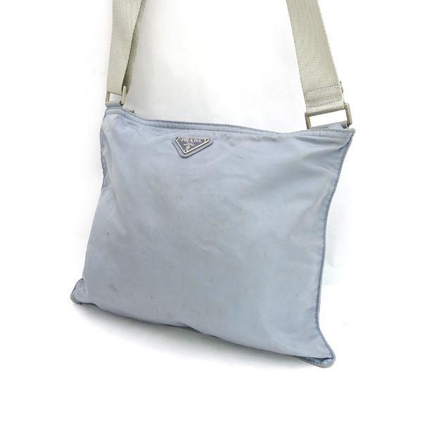 PRADA / プラダ ■クロスボディ　ショルダーバッグ　ナイロン　ブルー ブランド【バッグ/バック/BAG/鞄/カバン】 【中古】
