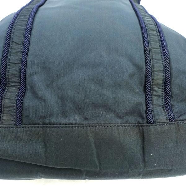 PRADA / プラダ □セミショルダー トートバッグ ナイロン ネイビー