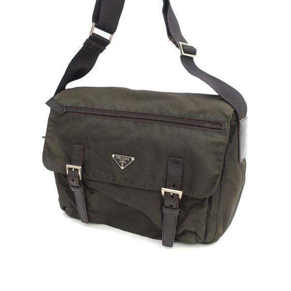 PRADA / プラダ ■クロスボディ　ショルダーバッグ　ナイロン　グリーン ブランド【バッグ/バック/BAG/鞄/カバン】 【中古】