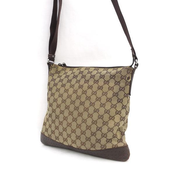 GUCCI / グッチ ■GGキャンバス　クロスボディ　ショルダーバッグ　ブラウン 145857 - 2123 ブランド 【中古】