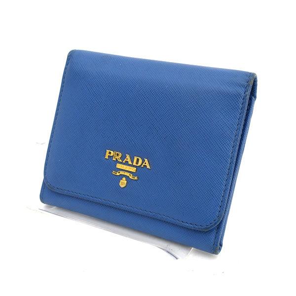 PRADA プラダ財布サフィアーノ　バイカラー　ブルー プラダ財布、色ブルー PRADA プラダ財布サフィアーノ バイカラー