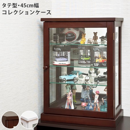 【背面ミラー仕様】コレクションケース　タテ　DBR/WW