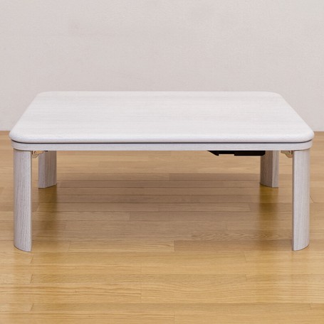 家具調折脚フラットヒーターコタツ 長方形 90x60 (WAL/WH) 家具調折脚