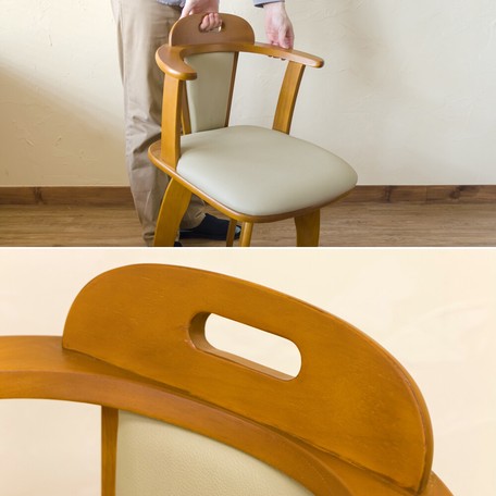 KELLY 回転式チェア 2脚入り ライトブラウン 座面回転式 ダイニング