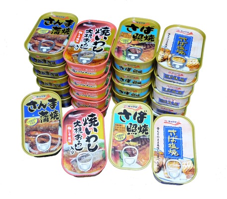 キョクヨー お魚惣菜缶詰 さば照焼 焼いわし さんま蒲焼 さば塩焼 4種 各6缶 食品 非常食の通販はau Pay マーケット ロシナンテ オンライン