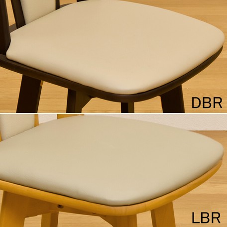 ATOLL回転式ダイニングチェア(2脚入り) DBR/LBR 【公式通販】