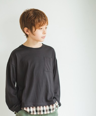 ユニセックス チェック柄 ストライプ柄 シャツ レイヤード風 長袖 Tシャツ ロンt ベビー キッズ トップス カットソー 半袖の通販はau Pay マーケット ロシナンテ オンライン