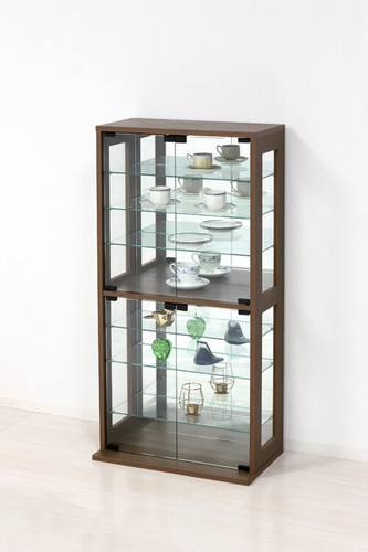 収納家具 キャビネット コレクションケース(ウォールナット) / 家具