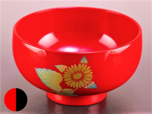 誕生花付き汁椀 黒 7月6日 向日葵 / 生活雑貨 食器・キッチン 碗・椀の通販は 10,500円