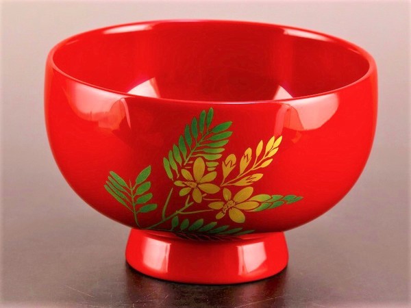 誕生花付き汁椀 朱 8月16日 タマリンド / 生活雑貨 食器・キッチン 碗・椀の通販は 10,500円