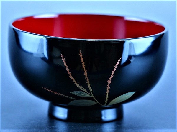 誕生花付き汁椀 黒 11月11日 水引(ミズヒキ) / 生活雑貨 食器・キッチン 碗・椀の通販は