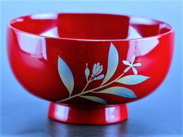 誕生花付き汁椀 朱 11月12日 花レモン / 生活雑貨 食器・キッチン 碗・椀の通販は 10,500円