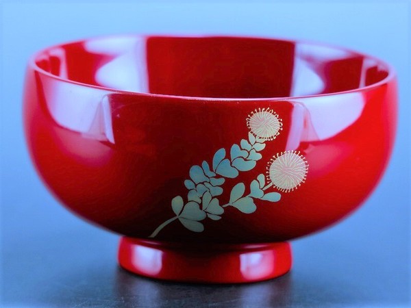 誕生花付き汁椀 朱 11月16日 見せばや / 生活雑貨 食器・キッチン 碗・椀の通販は 10,500円