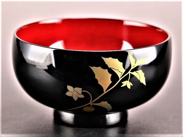 誕生花付き汁椀 黒 12月29日 鬼灯(ホオズキ) / 生活雑貨 食器・キッチン 碗・椀の通販は 10,500円