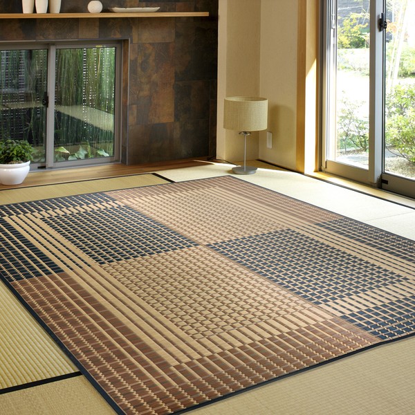 国産い草ラグ カーペット 裏貼無・裏貼有「右京」 ベージュ / 家具・インテリア ファブリック・敷物 畳・ござ