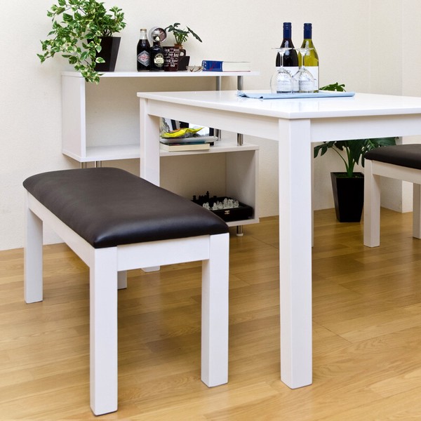 予約販売 アウトレット NEW ダイニングベンチ BR/WH / 家具・インテリア チェアの通販は 8,650円