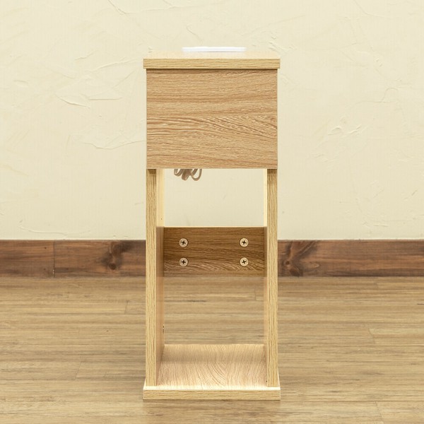 引出し付きナイトテーブル　DBR/NA/WH Alta ナイトテーブル 引出し付き DBR/NA/WH 家具 インテリア