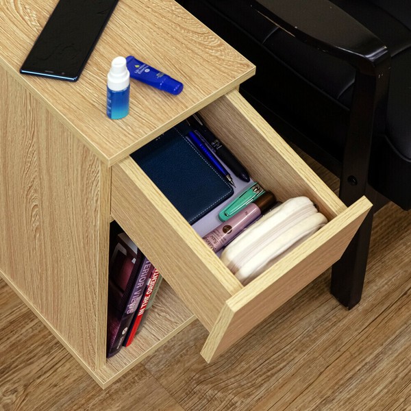 引出し付きナイトテーブル　DBR/NA/WH Alta ナイトテーブル 引出し付き DBR/NA/WH 家具 インテリア