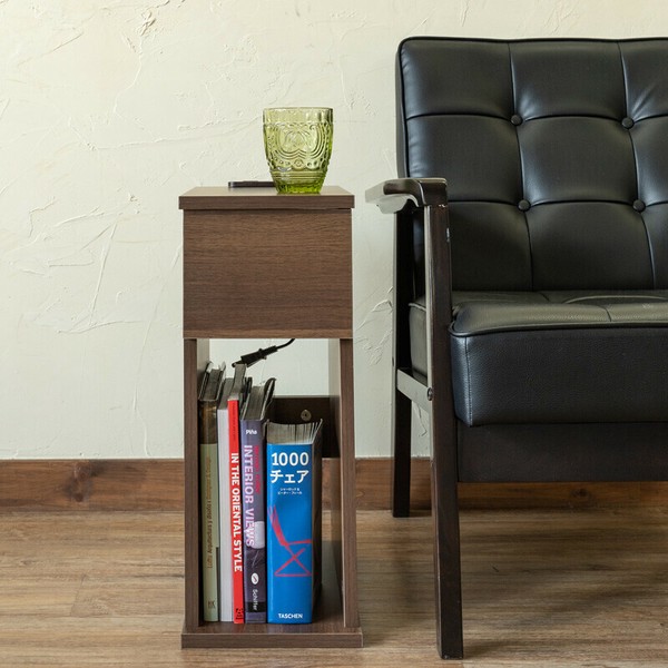 Altaナイトテーブル引き出し付 DBR/NA/WH / 家具・インテリア