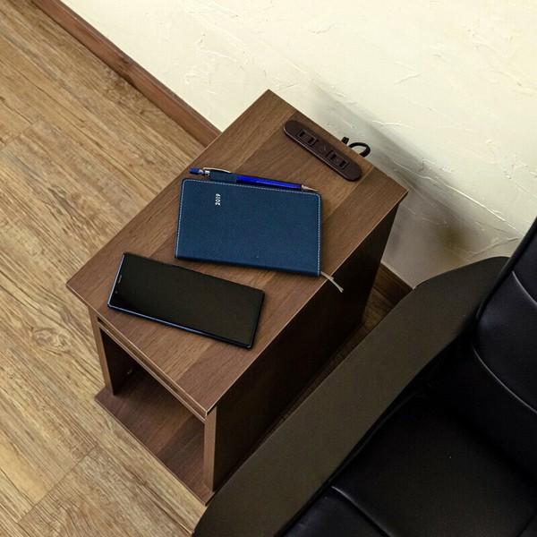 引出し付きナイトテーブル　DBR/NA/WH Alta ナイトテーブル 引出し付き DBR/NA/WH 家具 インテリア