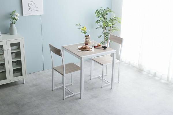 3点セット Cary 幅70cmテーブル+チェア2脚 / 家具・インテリア ダイニングテーブル