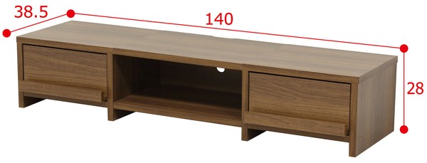 引出付ローボードW140(ウォールナット) / 家具・インテリア 収納家具 テレビ台の通販は