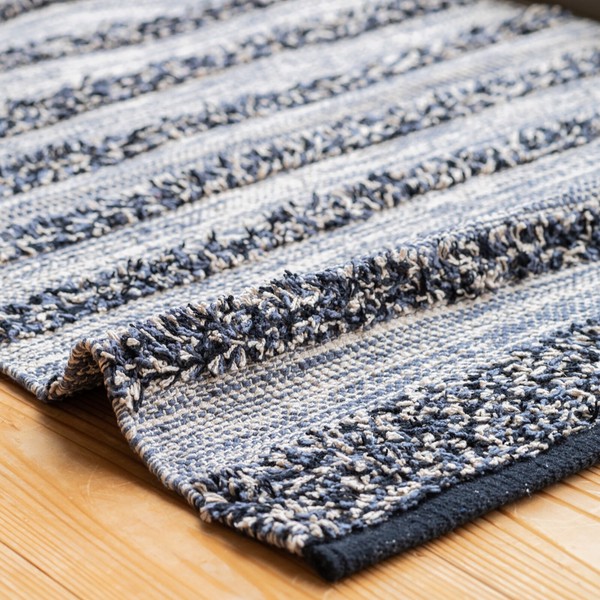 シャギーと平織りを組み合わせたボーダー柄ラグ・マット ienowa/RECTOR(レクター) / 家具・インテリア ファブリック・敷物の通販はその他マット類