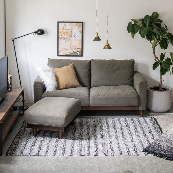 シャギーと平織りを組み合わせたボーダー柄ラグ・マット ienowa/RECTOR(レクター) / 家具・インテリア ファブリック・敷物の通販は