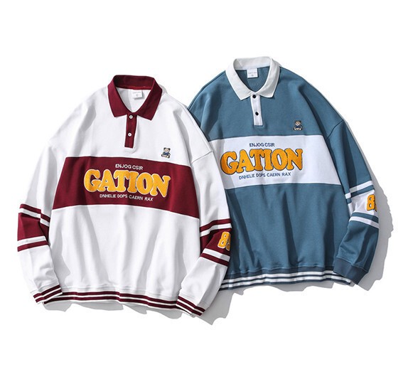 HOOK アンティーク風プリント 胸刺繍・切り替えポロシャツ / ファッション メンズアパレル トップスの通販は 5,376円