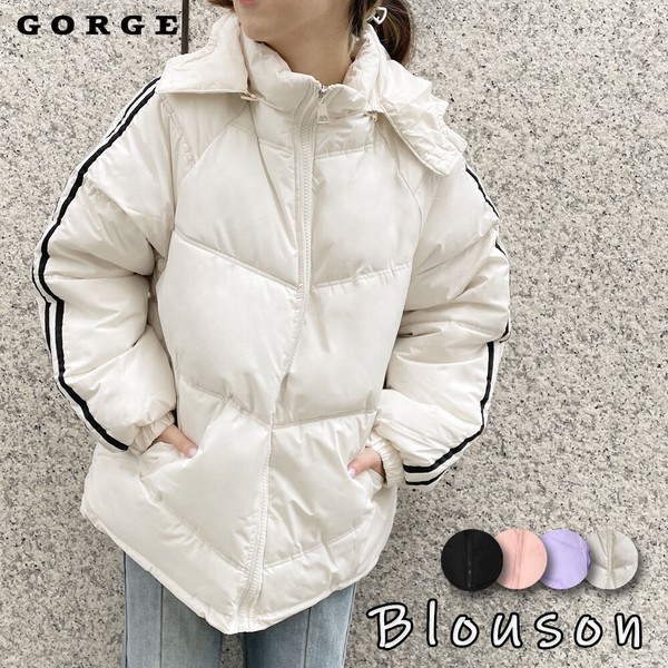 ライン中綿ブルゾン / ファッション レディースアパレル アウターの通販は 5,229円