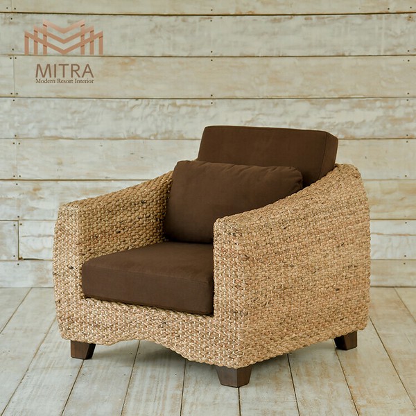 クリアランス特売 ウォーターヒヤシンス 1人掛けソファ アジアン家具