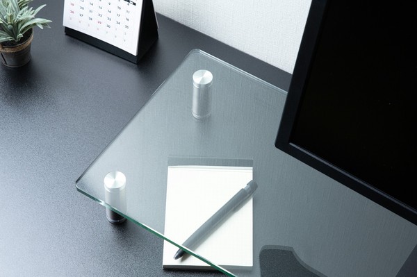 アイリスオーヤマ 大口受付中! PC デスク・テーブル モニター台ガラスタイプW1000 / 電化製品 AV機器・カメラ テレビ・モニター