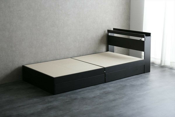 シングル Pluto 収納付きベッド(マットレス付き) / 家具・インテリア 寝具