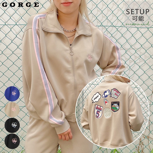 ライン入りZIPジャージ / ファッション レディースアパレル トップス スウェット・パーカーの通販は 5,600円