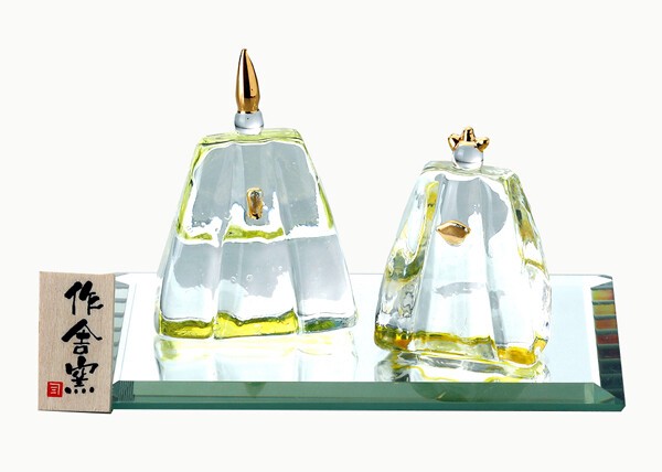 ひな祭り 「置物とインテリア」雛人形 金彩 硝子雛 / 家具・インテリア インテリア雑貨 置物・オブジェ 人物の通販は