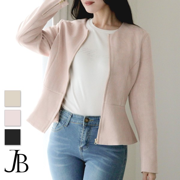 2024春夏新作 アウター ペプラムフェイクスエードジャケット 24008 / ファッション レディースアパレルの通販は 7,599円