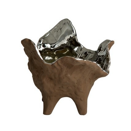 セラミックベース ミラー×ブラウン / 家具・インテリア インテリアグリーン 花瓶・フラワースタンド 12,753円