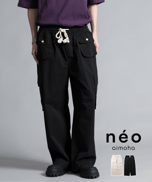 aimoha neo WIDE CARGO POCKET PANTS カーゴパンツ メンズ 綿 春 夏 秋 ボトムス / ファッション メンズアパレル フルレングスパンツ