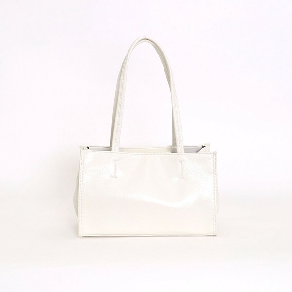 COOCO クーコ ツヤ フェイクレザー 横長トートバッグ 通勤 通学 / ファッション バッグ・財布の通販は