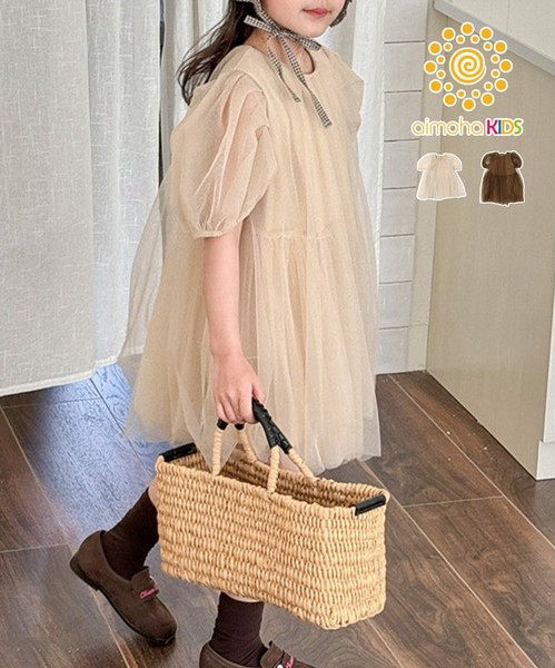 aimoha KIDS ワンピース 女の子 シフォン パフスリーブ 子供 可愛い / ファッション ベビー・キッズ ワンピース・ドレスの通販は 5,733円