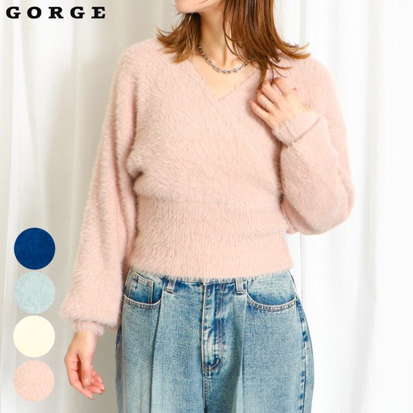 フェザーカシュクールプルオーバー / ファッション レディースアパレル トップス セーター・ニットの通販は 5,010円