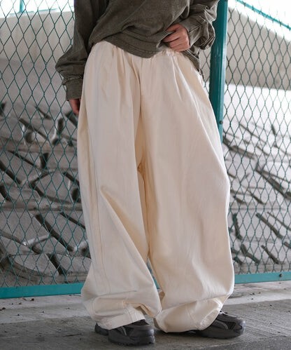 HOOK -select- 無地ボリュームカーブワークパンツ メンズ ボトムス レディース カーブパンツ / ファッション メンズアパレル フルレングスパンツの通販は 6,880円