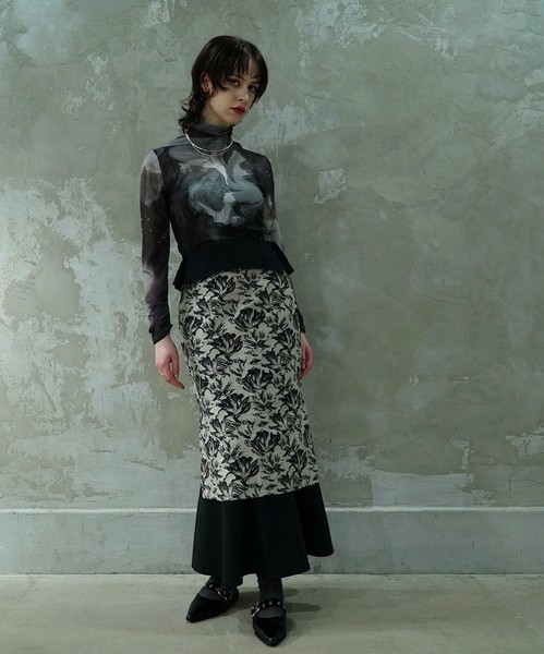 moyo レイヤード 2WAYマーメイドスカート レディース スカート マーメイド 花 / ファッション レディースアパレル ボトムスの通販は