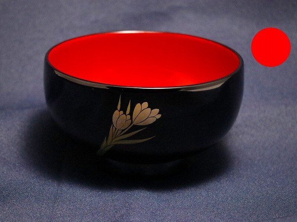 誕生花付き汁椀 朱 1月3日 花サフラン / 生活雑貨 食器・キッチン 碗・椀の通販は 10,500円