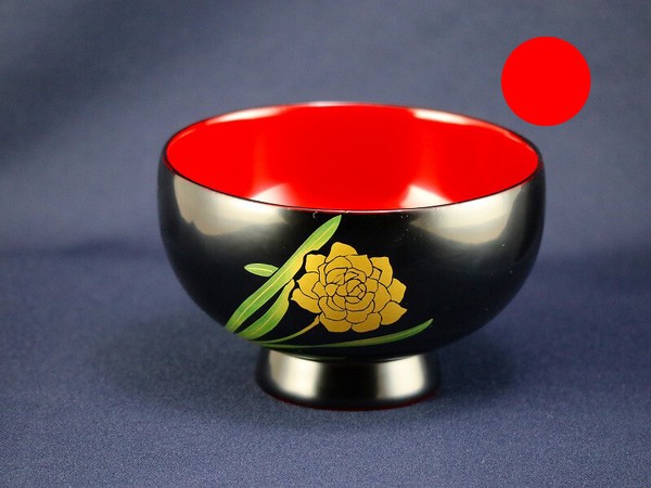 誕生花付き汁椀 朱 3月1日 ラッパ水仙(八重) / 生活雑貨 食器 誕生花付き汁椀 朱 3月1日 ラッパ水仙(八重) / 生活雑貨 食器